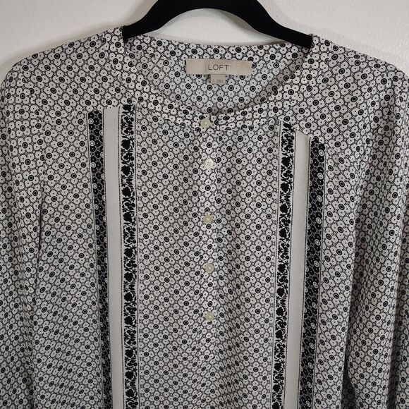 LOFT Bundle Long Sleeve Blouses Sz Small Women's Career Casual Floral Boho - Picture 9 of 10